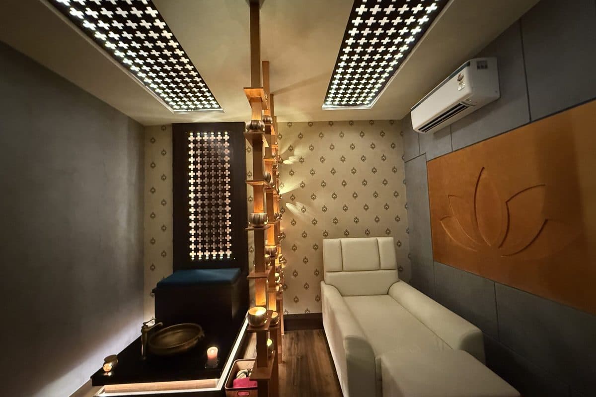 Tranquil treatment room interior at Isa Spa